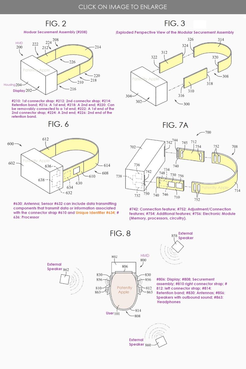 Apple Vision Pro模块化电子带系统专利公布，支持多成员共享头显-93913-XR&元宇宙信息与产业服务。